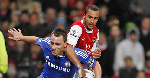 John Terry and Theo Walcott