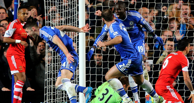 Gary Cahill scores