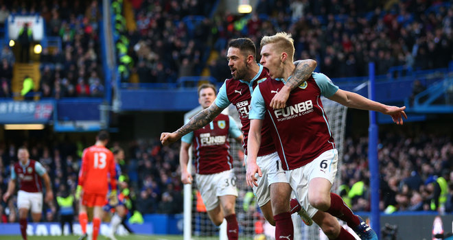 Ben Mee scores for Burnley