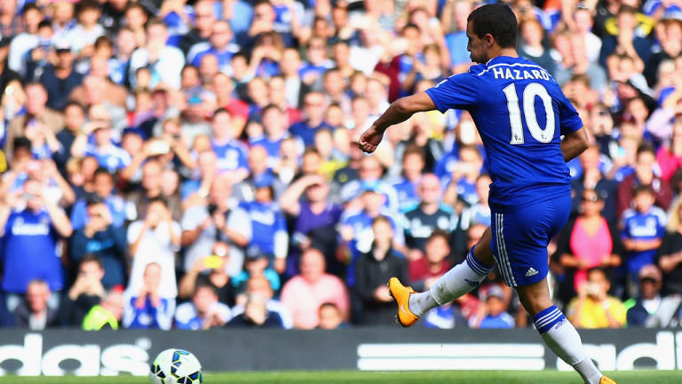 Eden Hazard scores