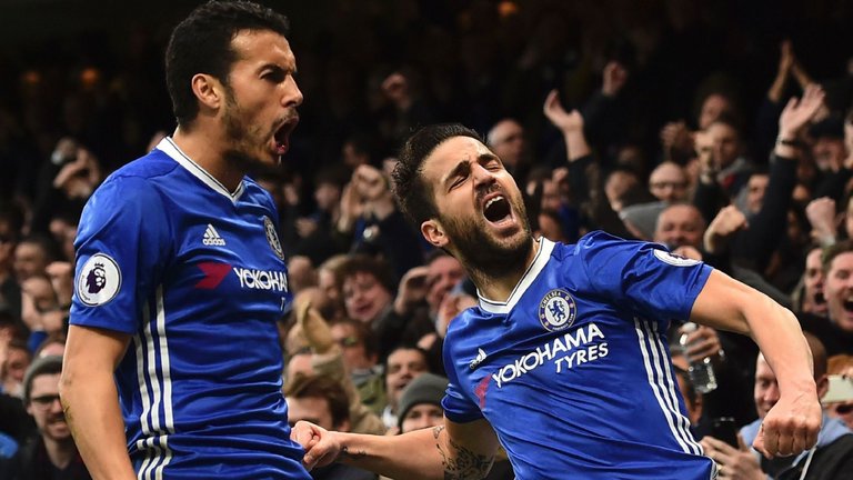 Pedro and Cesc Fabregas