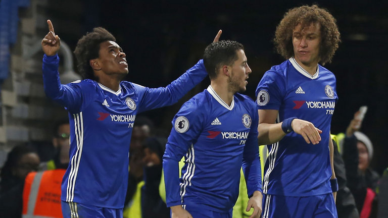 Willian celebrates one of his goals