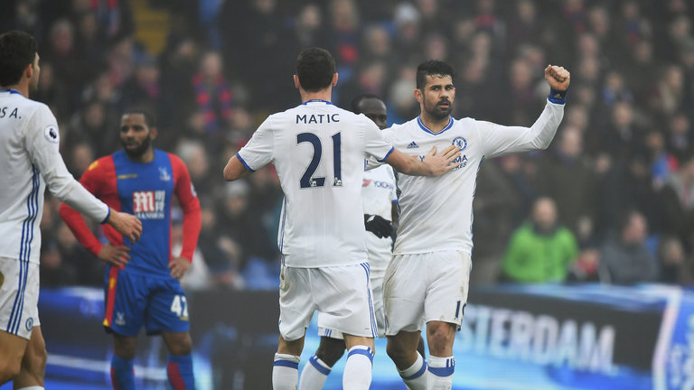 Diego Costa celebrates