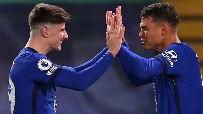 Mason Mount and Thiago Silva